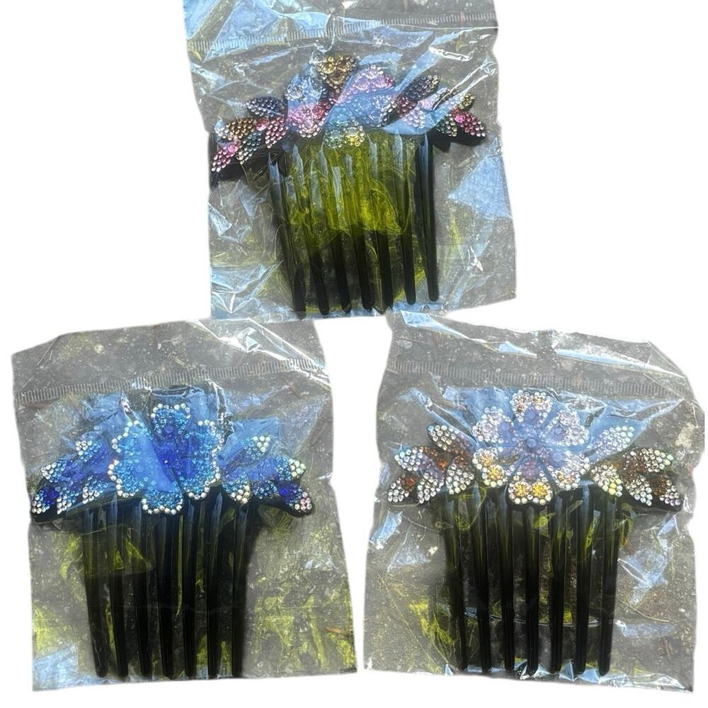 Opvise Hair Comb Clips 3 Classical Non-slip Seven Teeth Bridal Wedding Prom Updo